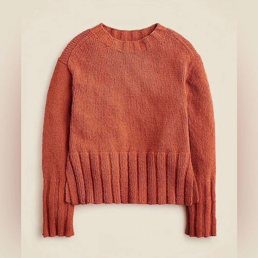 J.Crew‎ Marina sweater in textured cotton blend, Size XXS